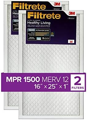 Въздушен филтър Filtrete 20x25x1 MPR 1500 MERV 12, Ультрааллерген за здравословен начин на живот, 2 и въздушен