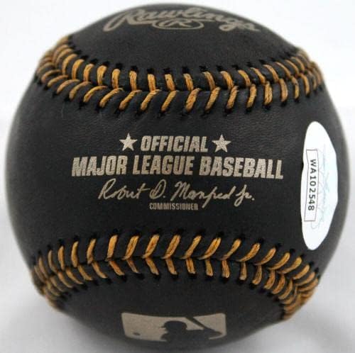 Бейзболни топки Rawlings Black OML с автограф на Невена Гурриэла-JSA W * Gold - Бейзболни топки с автографи