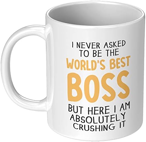 Аз никога не поиска да бъде най-добрият в света на шефа Кафеена чаша 11 грама Подарък на колега на управителя