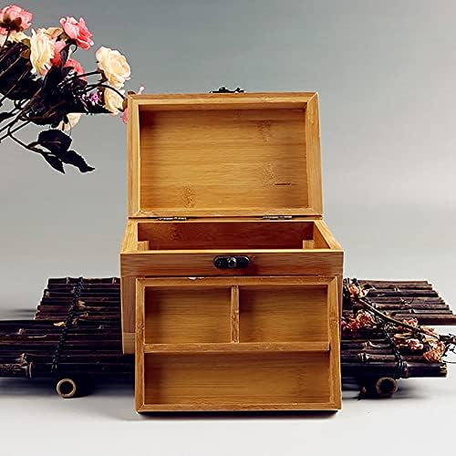 SJYDQ Бамбуковое Занаят Принцеса Корея, Бамбук Ковчег За Бижута, Дървена Кутия За Съхранение на Бижута са подбрани