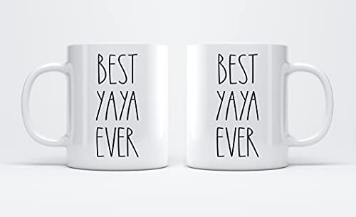 Най-добрата кафеена чаша Yaya Някога - Подаръци за Коледа - Подаръци за рожден Ден Yaya Кафеена чаша - Ден на
