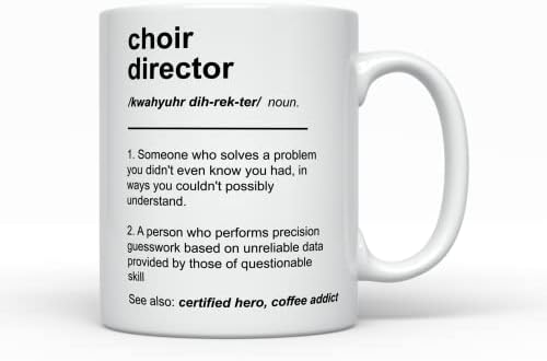 Кафеена Чаша за Ръководител на хор, Забавни Подаръци по-добър Учител на Хор В света, за мъжете и Жените Благодарност