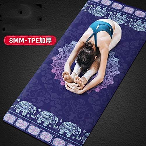 Пътен килимче за йога - сгъване, килимче за йога, дебели, разширен и удължен, за начинаещи, женски подложка