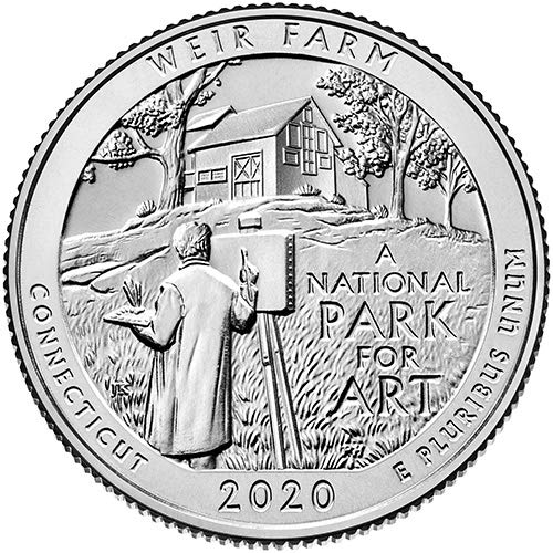 2020 P BU Приготвено Farm Национален парк Кънектикът NP Quarter Choice Необращенный монетен двор на САЩ