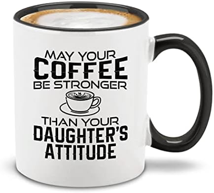 shop4ever® Нека кафето ще бъде по-силна, отколкото отношението на вашата дъщеря Керамични Кафеена Чаша-Подарък