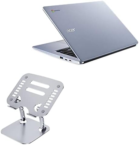Поставяне и монтиране на BoxWave, Съвместима с Acer Chromebook 314 (CB314-2H) - Поставка за лаптоп клас VersaView, Ергономична Регулируема Метална поставка за лаптоп - Сребрист металик