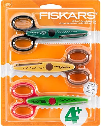 Ножици за рязане на хартия Fiskars Kidzors, Животни от Зоологическата градина (3 опаковки)
