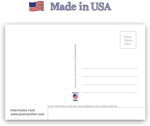 Набор от пощенски картички с КАРТА на щата Вашингтон от 20 еднакви картички. Пощенски картички с карта на Вашингтон