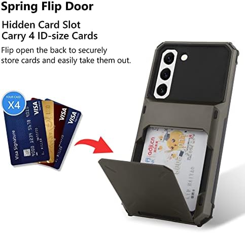 Чанта-портфейл Marphe за Samsung Galaxy S23, калъф с Отделение за кредитни карти в 4 карти, устойчив на удари