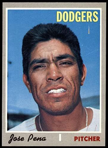 1970 Topps 523 Хосе Пяна Лос Анджелис Доджърс (Бейзбол карта) EX/MT Dodgers
