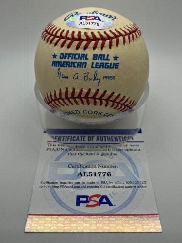 Индианците Стив Вударда Брюэрса Подписаха Автограф Официален Представител на MLB Бейзбол PSA DNA - Бейзболни