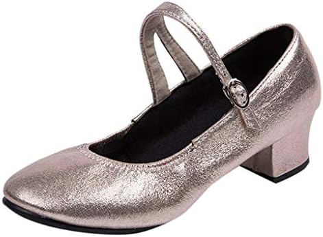 Дамски Ежедневни обувки за танци, Обувки за Латино Танци, Модерен Дамски обувки за танци балната зала, Дамски Ежедневни обувки, Дамски обувки за туризъм (Злато, 7,5)