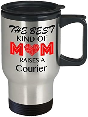 Кафеена Чаша За пътуване FunnyCourier, най-Добрият Вариант е, Когато мама Възпитава Куриер, Идея за подарък