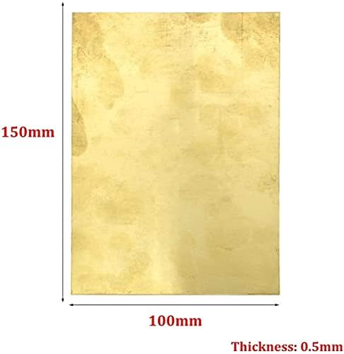 Медни листа фолио YIWANGO Медни листове, Месинг, Метал е Добра проводимост и дебелина 0,5 мм Латунная плоча