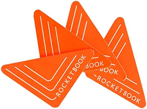 Интелигентни етикети Rocketbook Beacons за бели дъски, Триъгълници, Оранжево, 2,5 h, 4 / Опаковка