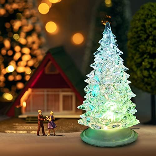 YaYiYa TfAfBd Коледно Дърво Цветни Led нощна светлина Коледна Украса 2C Плюс Дъното от 15 См