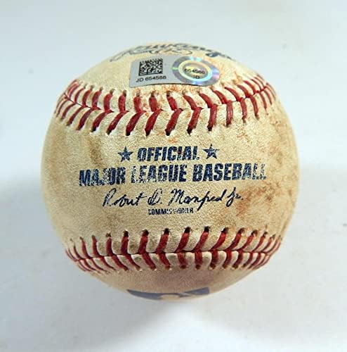 2019 Oakland Athletics Pit Pirates Използвана Бейзбол Маркус Семьен Използвани Бейзболни топки за една игра