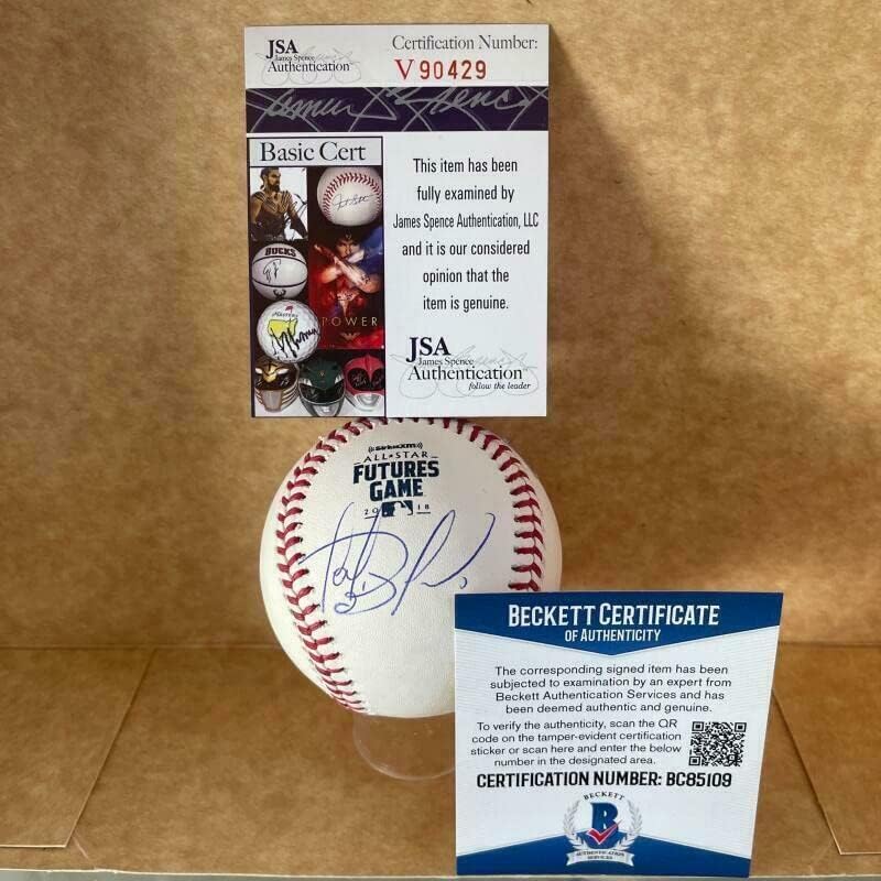Фернандо Татис -младши Подписа Сертификат Future Baseball Jsa Beckett с Автограф - Бейзболни топки с автографи