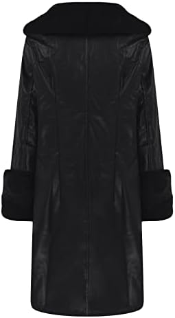 Секси кожени палта OVERMAL с яка, зимна мода, на ревера, дълъг ръкав, с цип, по-големи размери, ежедневни якета, палта