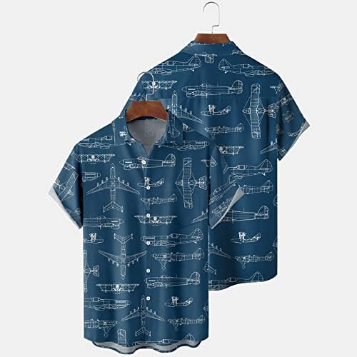 2023 Нова Риза с къси ръкави в Цветенце, Мъжки Летен Плажен Стил, отличава със спокойна Ежедневна Риза за Мързеливи