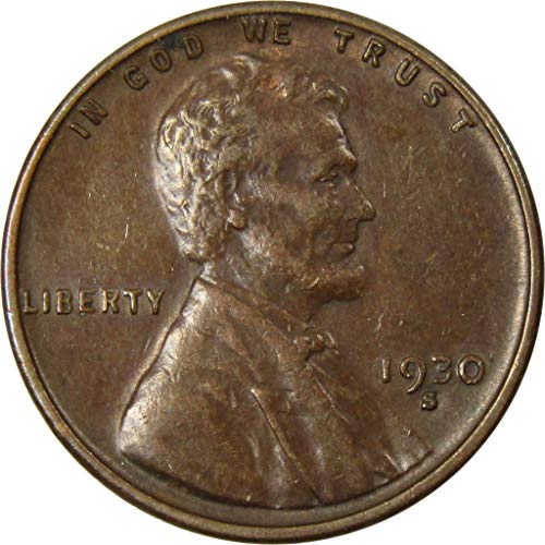 Линкольнский Пшеничен Цент 1930-те години VF Много Тънка Бронзова Монета Penny 1c са подбрани
