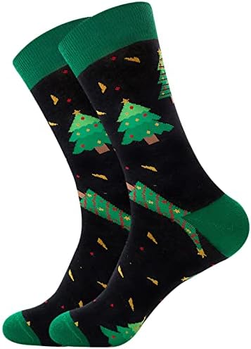 Коледни Чорапи Дамски Забавни Цветни Памучни Празнични Чорапи Забавно Новост Чорапи За Екипажа на Весела Коледа