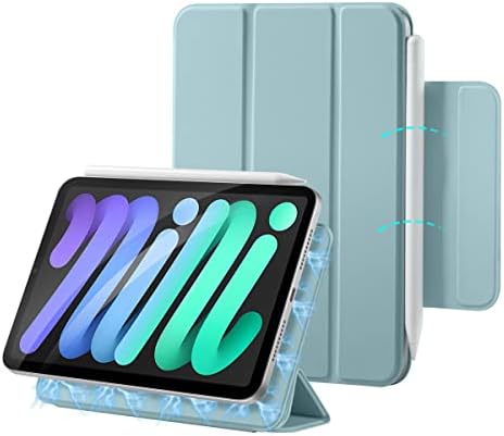 Калъф-за награда LeiJue за iPad Mini 6 2021 (6-то поколение, 8,3 инча), Магнитни и смарт капак с цип [Зареждане