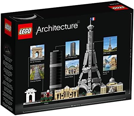 Конструктор LEGO Architecture Paris Skyline 21044 са подбрани модел на Айфеловата кула и Лувъра, Колекция от