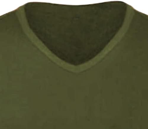 Мъжки Памучен Тениска с V-образно деколте За тренировки, Модерен Летен Класически Монофонични Топ За Бодибилдинг