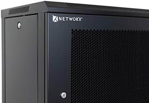 Networx® Мрежова стенен шкаф - Плосък пакет (9U, Окачена на вратата на достъпа)