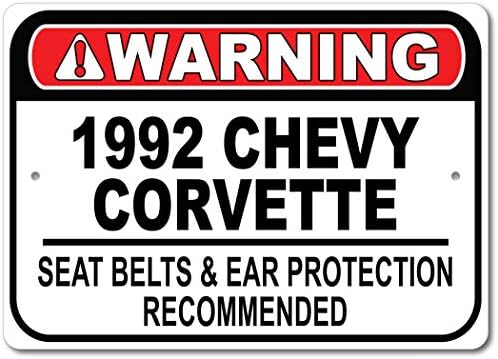 1992 92 Знак Препоръчва колан Chevy Corvette Fast Car, Метален Знак на Гаража, монтиран на стената Декор, Авто