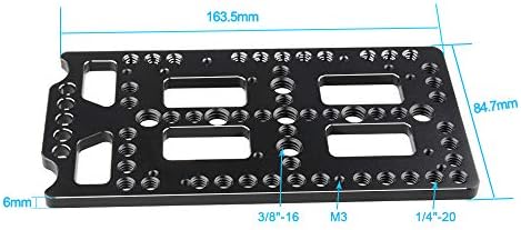 Многофункционална Монтажна Сирене плоча CAMVATE + Комплект гайки с резба 1/4-20 и 3/8-16 и M5 + 15 мм на Пръчки,