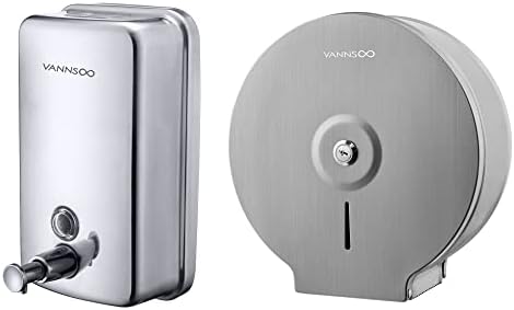 Набор от търговски дозаторов сапун VANNSOO и Тоалетна хартия