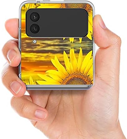 Калъф Bcov Galaxy Z Flip 3 5G, Sunflowers Sky Със защита от надраскване, Твърди Твърд калъф, Предпазващ Калъф