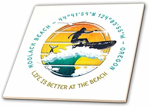 3. Американски плажове - Мулак Бийч, окръг Линкълн, щата Орегон, подарък плочки за пътуване (ct-375555-4)
