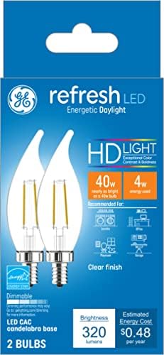Led лампи на GE Lighting Refresh, Еквалайзер 40 W, Дневна светлина с висока разделителна способност, Декоративни