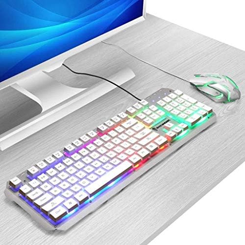 Комплект клавиатура и мишка с led дъгова осветление, Детска Мишка и клавиатура 104 Клавиши на Компютърната Игрална