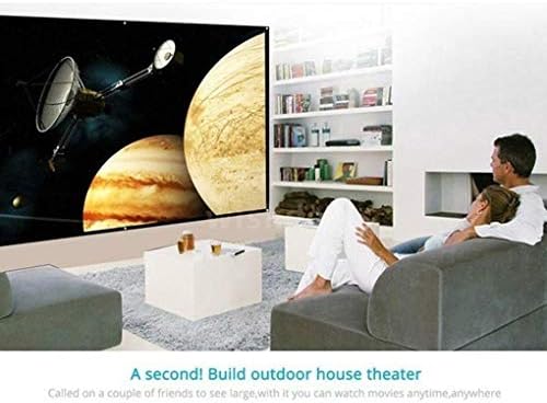 Сгъваем проектор 16:9 60 70 84 100 120-- инчов Бял външен прожекционен екран Домашен проектор за телевизор (Размер: