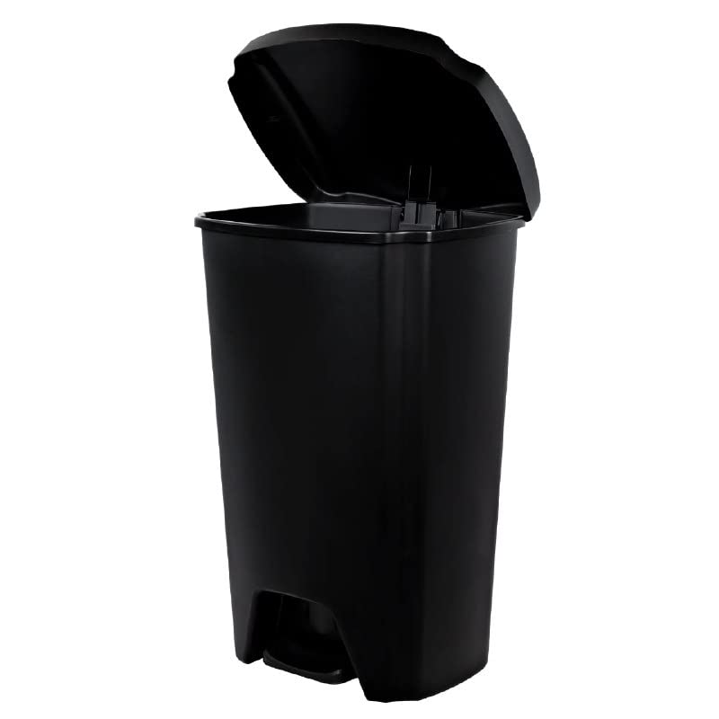 Кофа за боклук обем 12,1 Литра, Пластмасова Степенка На Кухненската Кошчето за боклук, Черен