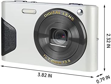 Цифрова камера за снимки с 2,7-инчов LCD екран, 8-кратно цифрово увеличение 1080p, Мини-камера за видеоблогинга
