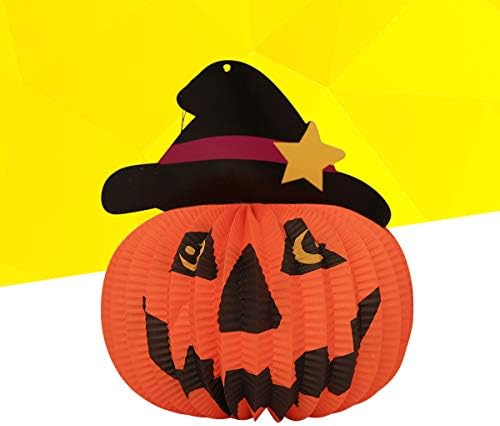 PRETYZOOM Хелоуин 3D Тиква Хартиен Фенер Светлини, Висящи Украса за Парти Клуб, Кръчма (Тиква Вещица) Услуга