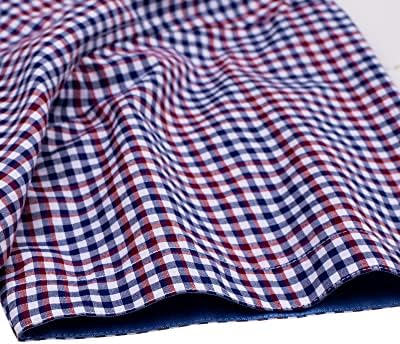 Мъжки клетчатая Риза Alimens & Нежно с Къс ръкав Обичайните Размери, Ежедневни Ризи с копчета джоб
