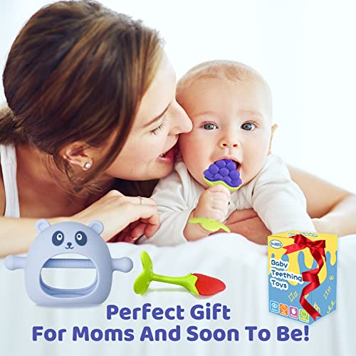 Детски Играчки за никнене на млечни зъби, 3 броя, Комплект Прорезывателей за 0-6, 3-6 месеца, 6-12 месеца, вещи