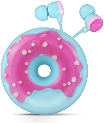 Слушалки QearFun Donut за децата, Сладки втулки и ушите, Кабелна Подарък за ученици, Момичета и момчета, с микрофон