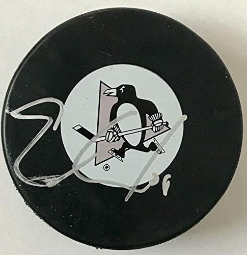 ЕРИК ГОДАРД (Питсбърг Пингуинс) подписа миене с официален логото на НХЛ - шайби с автографи на играчите в НХЛ