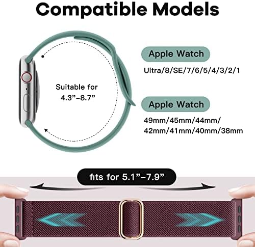 6 Опаковки ремъците, съвместими с Apple Watch Band 38 мм 40 мм 41 мм 42 мм 44 мм 45 мм на 49 мм-3 опаковки на