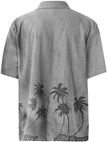 Мъжки ежедневни риза WENKOMG1, Лека риза с копчета, с къс ръкав, Празнична Хавайска тениска Guayabera, Однотонная