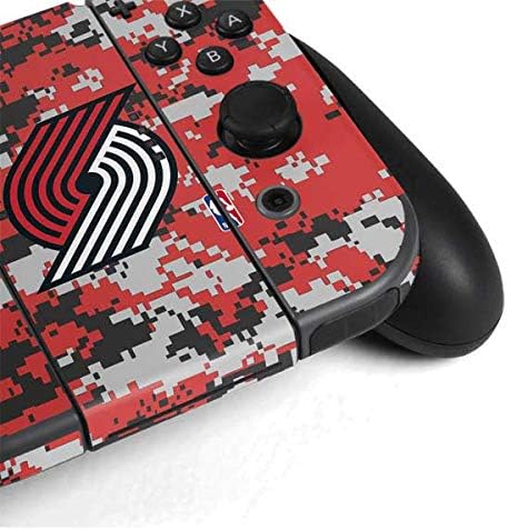 Игри кожата Skinit Decal е Съвместим с пакет Nintendo Switch Пакет - Официално Лицензиран дизайн NBA Portland