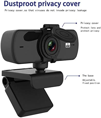 DaMohony USB Video 2K Уеб-камера С капачка Със Свободното Въртене на 360 Градуса USB Компютърна Камера, съвместима