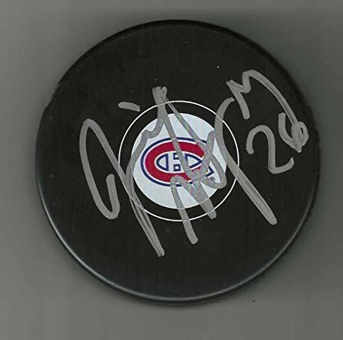 Джим Монтгомъри подписа шайбата Монреал Канадиенс - за миене на НХЛ с автограф